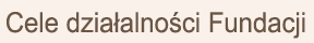 Cele działalności Fundacji
